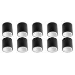 Opbouwspot 10 Pack - Pragmi Cliron Pro - GU10 Fitting -, Metaal of Aluminium, Nieuw, Ophalen of Verzenden, Led