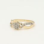 Ring - 14 karaat Geel goud Diamant (Natuurlijk) - Diamant, Sieraden, Tassen en Uiterlijk, Ringen, Nieuw