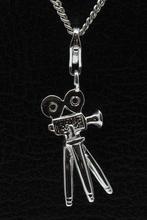 Zilveren Filmcamera op statief hanger en/of bedel, Verzenden, Nieuw