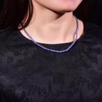 Geen Reserve - Elegante Tanzaniet Ketting - Elegante Blauwe