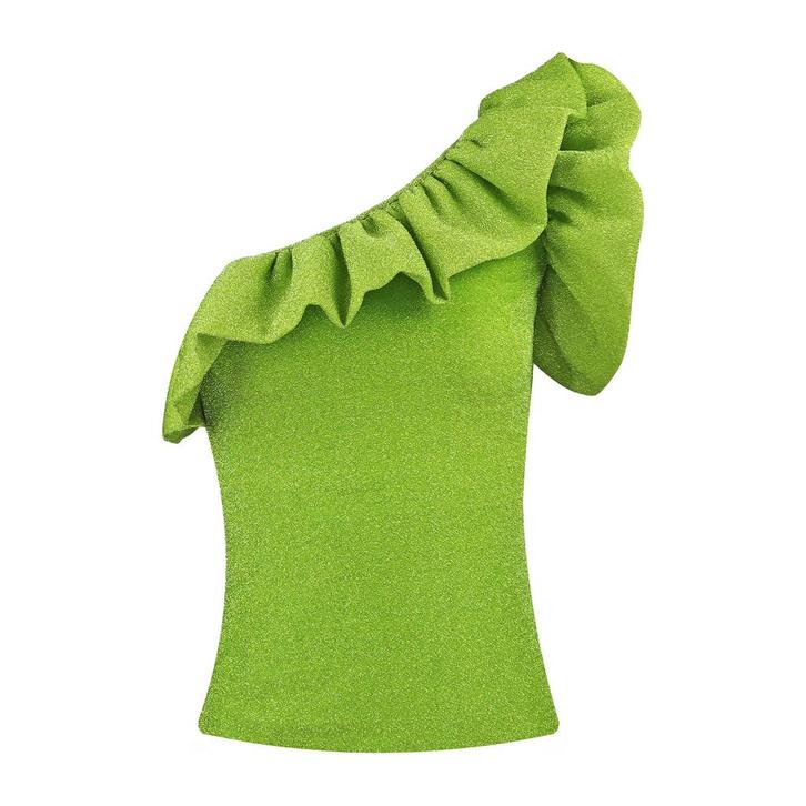 House of Amen • groene one shoulder top • 36 (IT42), Kleding | Dames, Tops, Groen, Nieuw, Maat 36 (S), Verzenden