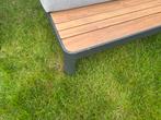 Prachtige hoekloungeset met hout look in perfecte staat!!, 6 zitplaatsen, Aluminium, Zo goed als nieuw, Loungeset