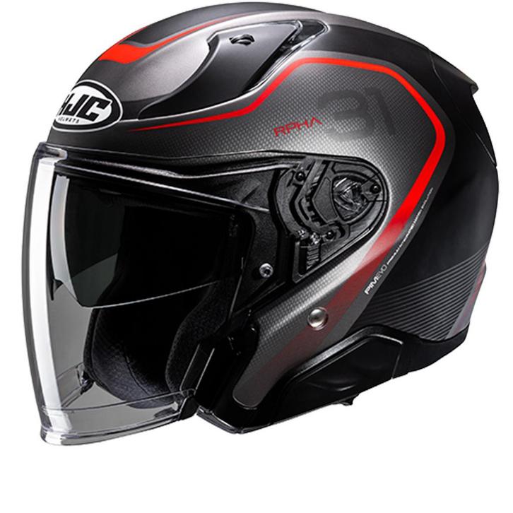 HJC RPHA 31 Kouv Zwart Rood Jethelm, Motoren, Kleding | Motorhelmen, Nieuw met kaartje, HJC, Jethelm, Verzenden