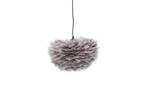 Hanglamp - Sky - 35 cm - Grijs - Veren - Jörn, Huis en Inrichting, Lampen | Hanglampen, Nieuw, Verzenden