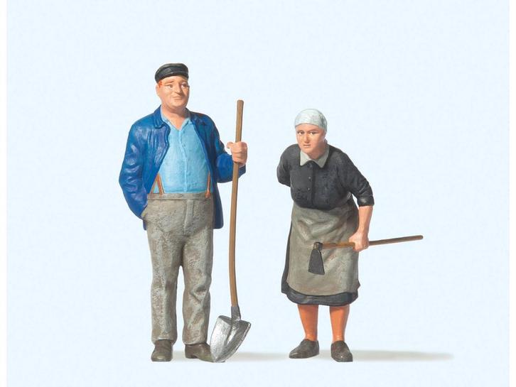 Preiser 45071 Bauer. Bauerin 1:22,5 (Figuren, Scenery), Hobby en Vrije tijd, Modelbouw | Figuren en Diorama's, Nieuw, Ophalen of Verzenden