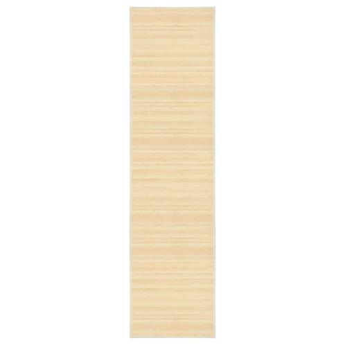 vidaXL Tapijt 80x300 cm bamboe naturel, Huis en Inrichting, Stoffering | Tapijten en Kleden, Bruin, Nieuw, Verzenden