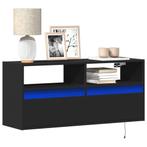 vidaXL Tv-wandmeubel met LED-verlichting 100x31x45 cm zwart, Huis en Inrichting, Kasten | Televisiemeubels, Verzenden, Nieuw, Overige houtsoorten