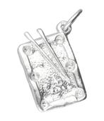 Zilveren Snooker / Pool tafel ketting hanger, Verzenden, Nieuw