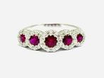 Ring - 18 karaat Witgoud - 2.05ct. tw. Robijn - Diamant -, Sieraden, Tassen en Uiterlijk, Ringen, Nieuw