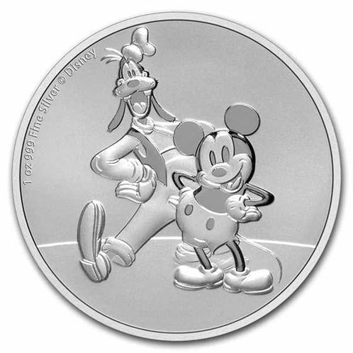 Niue - Disney Mickey &amp; Goofy - 1 oz 2021 (15.000 oplage), Postzegels en Munten, Munten en Bankbiljetten | Verzamelingen, Munten