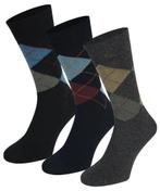 Herensokken met Ruit 3-pack – Army, Nieuw
