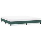 vidaXL Bedframe zonder matras 180x220 cm fluweel donkergroen, Verzenden, Stof, Groen, Nieuw