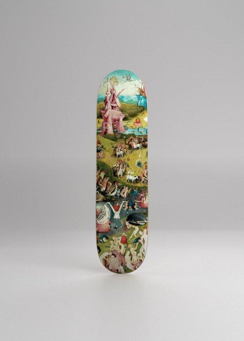 Figuur - Drie skateboards J. Bosh De Tuin der Aardse, Antiek en Kunst, Kunst | Designobjecten
