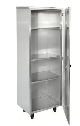 Opbergkast | RVS | 60x48x180 cm HorecaTraders, Zakelijke goederen, Horeca | Meubilair en Inrichting, Verzenden