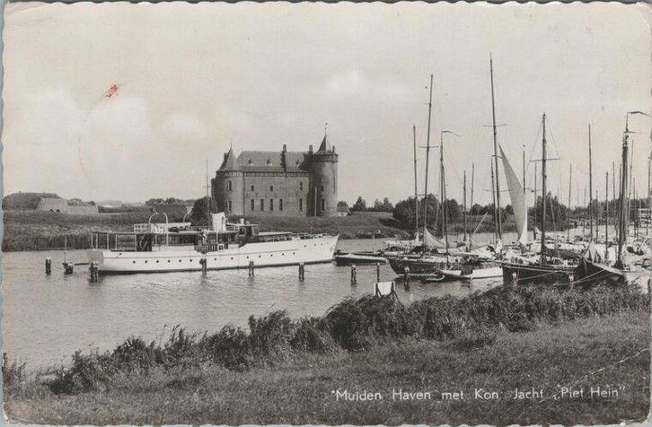 MUIDEN - Haven met Kon. Jacht Piet Hein, Verzamelen, Ansichtkaarten | Nederland, Verzenden