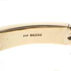 9 Karaat gourmetschakel armband met graveerplaatje, Ophalen of Verzenden, Gebruikt, Overige kleuren, Goud