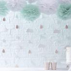 Wolkenhangers Babyshower backdrop (6st), Ophalen of Verzenden, Nieuw