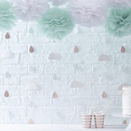 Wolkenhangers Babyshower backdrop (6st), Kleding | Dames, Carnavalskleding en Feestkleding, Nieuw, Ophalen of Verzenden