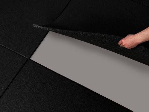 Sportvloer tegel 100 x 100 2cm dik Zwart // Installatie, Sport en Fitness, Fitnessmaterialen, Nieuw