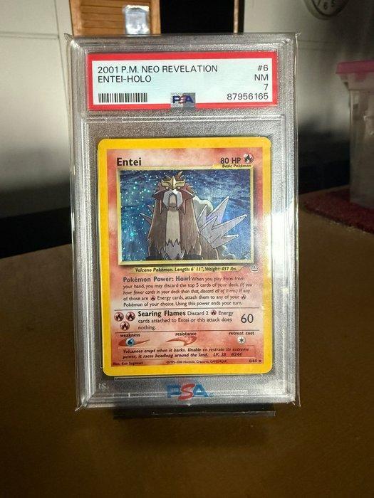 Pokémon - 1 Graded card - Entei #6 Holo - PSA 7 - WOTC - Neo, Hobby en Vrije tijd, Verzamelkaartspellen | Pokémon