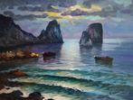 Vincenzo Somma (1955) - I faraglioni di Capri, Antiek en Kunst, Kunst | Schilderijen | Klassiek