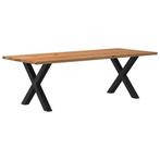 vidaXL Eettafel rechthoekig 240x100x74 cm massief eikenhout, Huis en Inrichting, Tafels | Eettafels, Verzenden, Nieuw