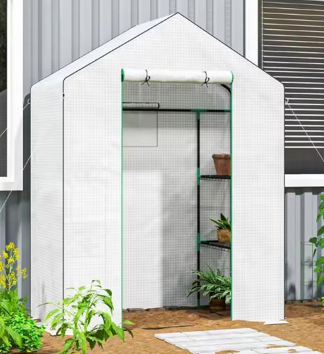 Complete Winterharde Stalen Tuinkas met Roldeur en Planken, Tuin en Terras, Kassen, Nieuw, Verzenden