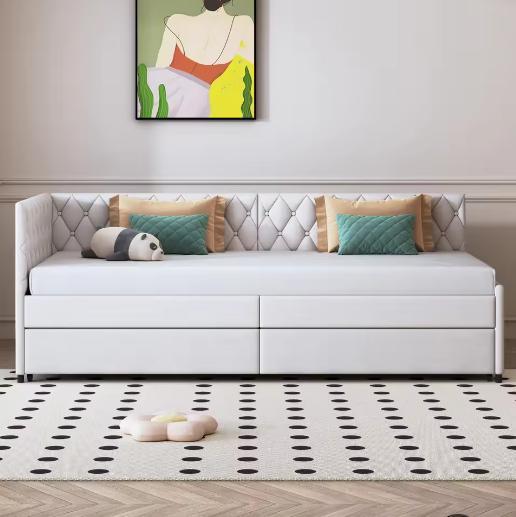 Dagbed 90x200 met Uittrekbed en Lattenbodem, Huis en Inrichting, Slaapkamer | Bedden, Nieuw, Verzenden