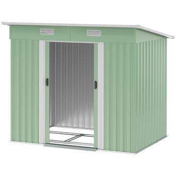 TRUUSK Metalen Tuinhuis 2,3 M² 207 X 130 X 182 Cm Tuinschuur beschikbaar voor biedingen