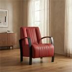 Leren fauteuil Glamour - Toledo Siegelstein (rood), Nieuw, Ophalen of Verzenden, 50 tot 75 cm, Industrieel, Modern, Retro