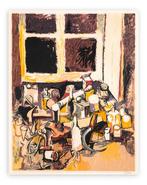 Renato Guttuso (1911-1987) - Oggetti sul tavolo e finestra