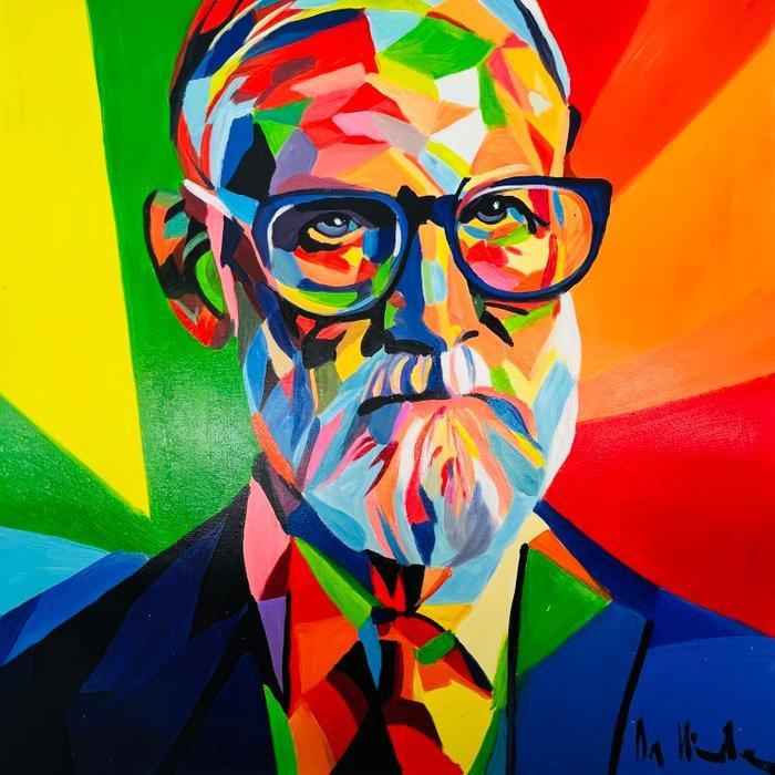 DR HIDE - (100% handpainted !) Doctor Brain, Antiek en Kunst, Kunst | Schilderijen | Modern