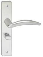 Deurklink Windsor op schild vierkant WC63 aluminium, Doe-het-zelf en Verbouw, Verzenden, Nieuw