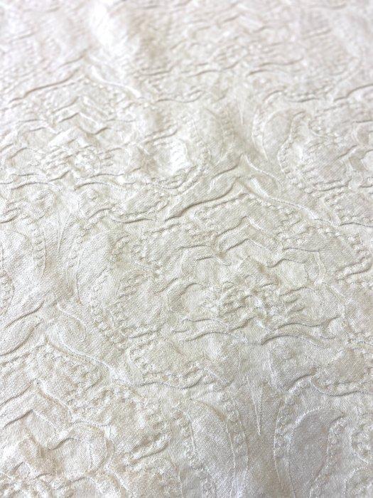 Alto pregio! Damastkatoen crèmekleurig stof, gemaakt in, Antiek en Kunst, Antiek | Kleden en Textiel