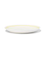 HEMA Ontbijtbord Ø21cm Tafelgenoten new bone wit met geel, Huis en Inrichting, Keuken | Servies, Verzenden, Nieuw