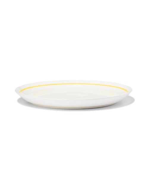 HEMA Ontbijtbord Ø21cm Tafelgenoten new bone wit met geel, Huis en Inrichting, Keuken | Servies, Nieuw, Verzenden