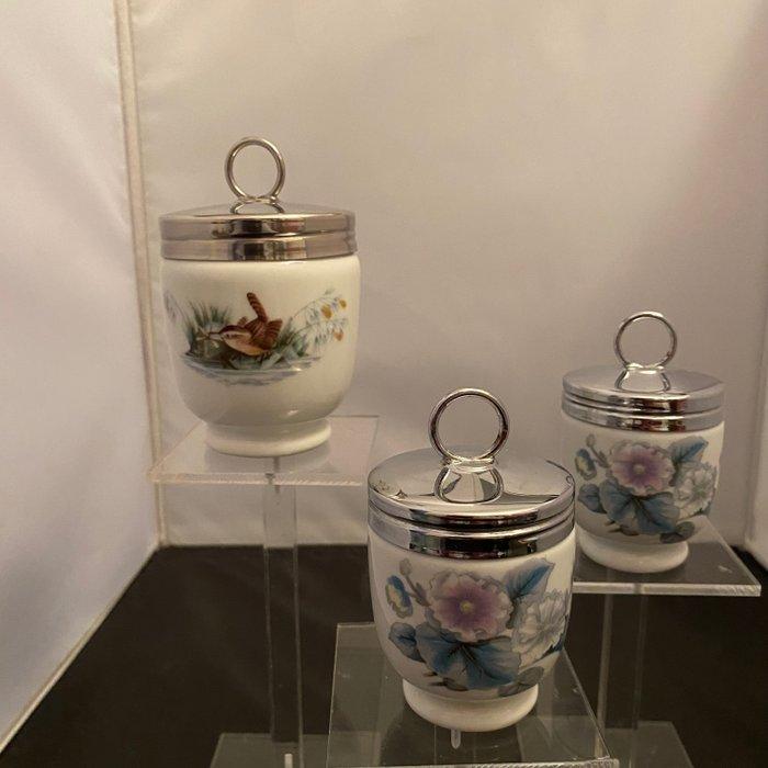Royal Worcester - Eierhouder set (3) - Porselein, Verzilverd, Antiek en Kunst, Antiek | Meubels | Tafels