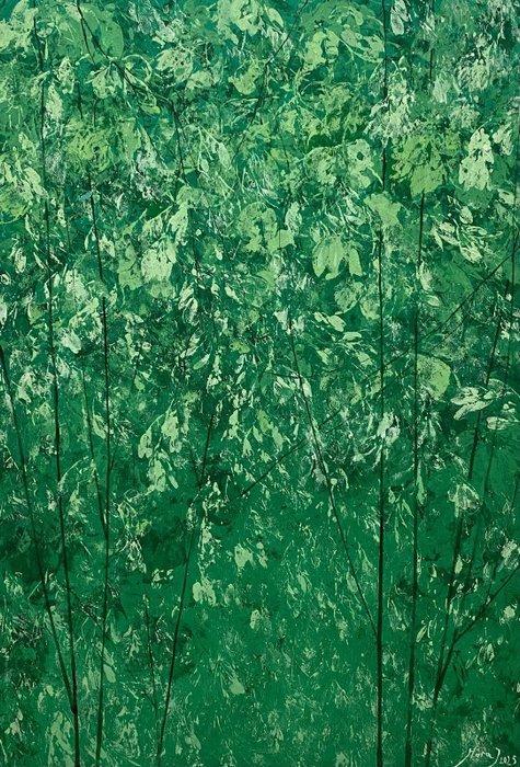 Mara. J XL - Verdant Whisper, Antiek en Kunst, Kunst | Schilderijen | Modern
