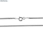Zilveren gourmet ketting Rhodium 40 cm 1.5mm, Sieraden, Tassen en Uiterlijk, Kettingen, Verzenden, Nieuw, Zilver