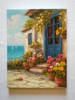 Gabriele Fabris (1958) - Rustico fiorito sul mare, Antiek en Kunst