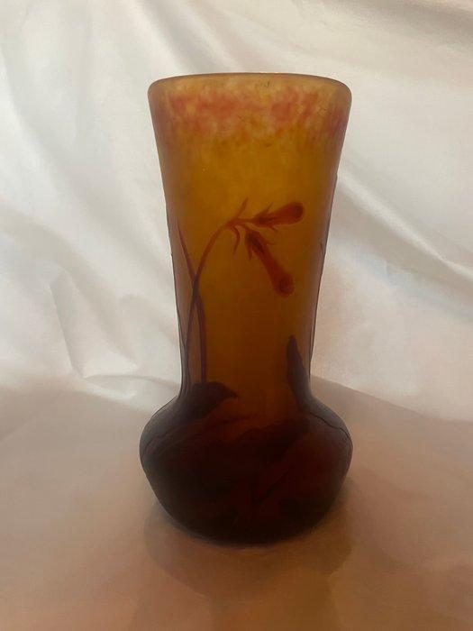 Daum Frères - Vaas - geëmailleerd meerlagig glas met, Antiek en Kunst, Antiek | Glas en Kristal