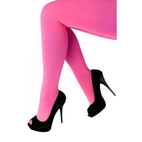 Neon roze panty 60 denier - Panty's, Hobby en Vrije tijd, Feestartikelen, Ophalen of Verzenden