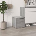vidaXL Opbergbox met lade 40,5x40x40 cm bewerkt hout grijs, Huis en Inrichting, Woonaccessoires | Kisten, Nieuw, Verzenden