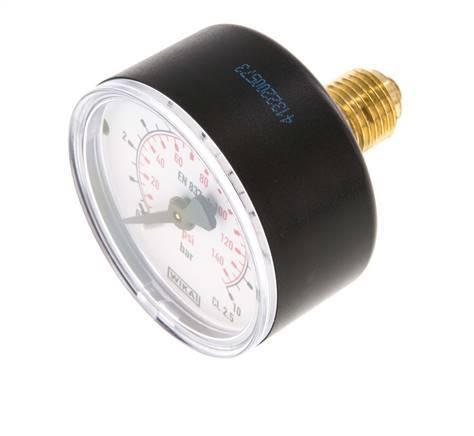 0..10 Bar Manometer Achteraansluiting Kunststof/Messing 50, Doe-het-zelf en Verbouw, Overige Doe-het-zelf en Verbouw, Nieuw, Verzenden