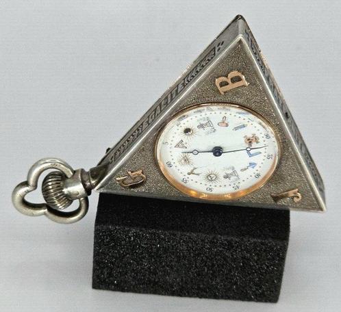 LeCoultre Schweiz - Silber Taschenuhr - Freimaurer - Masonic, Sieraden, Tassen en Uiterlijk, Horloges | Heren
