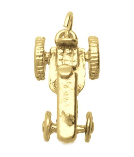 Gouden Tractor massief ketting hanger, Sieraden, Tassen en Uiterlijk, Kettinghangers, Verzenden