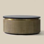 *WOONWINKEL* Gouden Salontafel Rond, Huis en Inrichting, Tafels | Salontafels, Verzenden, Nieuw