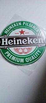 Heineken bord metaal  met ophang koord 30cm doorsnee, Huis en Inrichting, Woonaccessoires | Tekstborden en Spreuken, Verzenden