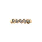 Gouden ring met diamant 14 karaat, Sieraden, Tassen en Uiterlijk, Ringen, Verzenden, Zo goed als nieuw, Wit, Goud