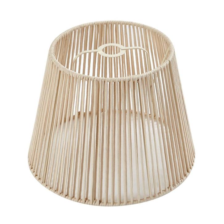 Buiten lampenkap met beige touw IP54 40/28/30 - Jayla, Huis en Inrichting, Lampen | Lampenkappen, 25 tot 50 cm, Rond, Beige, Nieuw
